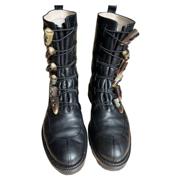 Christian Louboutin biker combat boots black ankle boots - Picture 5 of 14